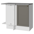 Mueble de Cocina Bajo de Esquina Vik 1 Puerta Blanco/Gris