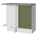 Mueble de Cocina Bajo de Esquina Vik 1 Puerta Blanco/Verde