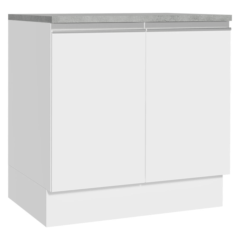 Mueble de Cocina Bajo Glamy 80 cm 2 Puertas Blanco
