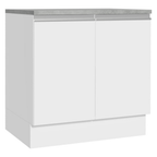 Mueble de Cocina Bajo Glamy 80 cm 2 Puertas Blanco