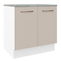 Mueble de Cocina Bajo Agata 80 cm 2 Puertas Blanco/Crema