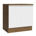 Mueble de Cocina Bajo Glamy 80 cm 2 Puertas Marrón/Blanco