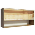 Mueble de Cocina Superior Emilly 2 Puertas Corredizas de Cristal Reflex 1 Nicho 105 cm Marrón