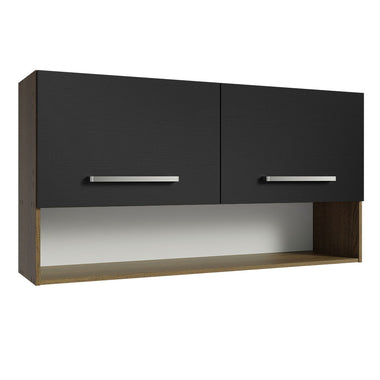 Mueble de Cocina Superior Emilly 1.05 m 2 Puertas 1 Nicho Marrón/Negro