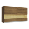 Mueble de Cocina Superior Glamy 1.20 m 2 Puertas con Cristal Reflex Marrón