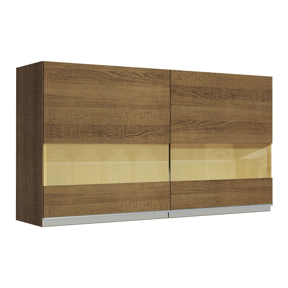 Mueble de Cocina Superior Glamy 1.20 m 2 Puertas con Cristal Reflex