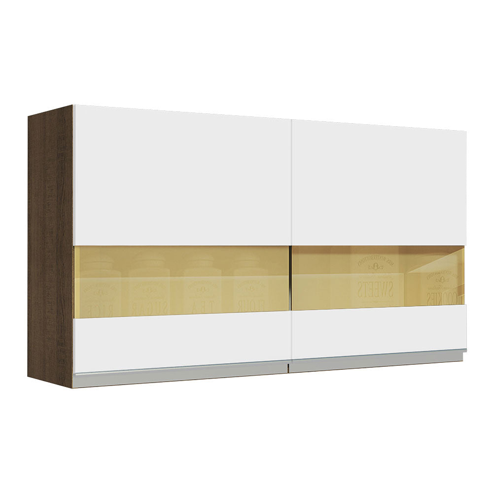 Mueble de Cocina Superior Glamy 1.20 m 2 Puertas con Cristal Reflex