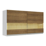 Mueble de Cocina Superior Glamy 1.20 m 2 Puertas con Cristal Reflex