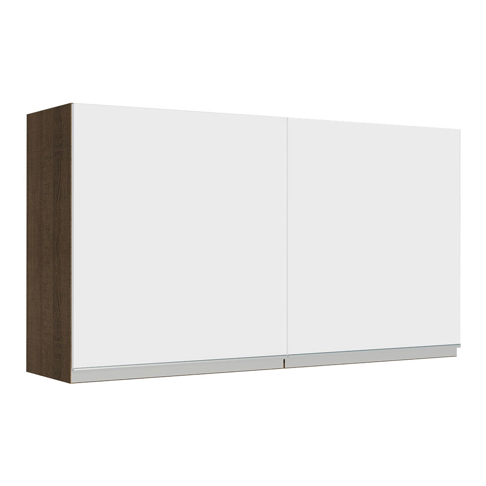 Mueble de Cocina Superior Glamy 1.20 Metros 2 Puertas Marrón/Blanco