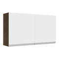 Mueble de Cocina Superior Glamy 1.20 Metros 2 Puertas Marrón/Blanco
