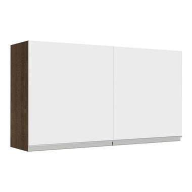 Mueble de Cocina Superior Glamy 1.20 Metros 2 Puertas Marrón/Blanco