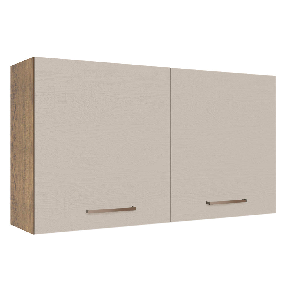 Mueble de Cocina Superior 120 cm 2 Puertas Marrón/Crema Agata Madesa