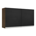 Mueble de Cocina Superior Madesa Glamy 120 cm 2 Puertas Marrón/Negro