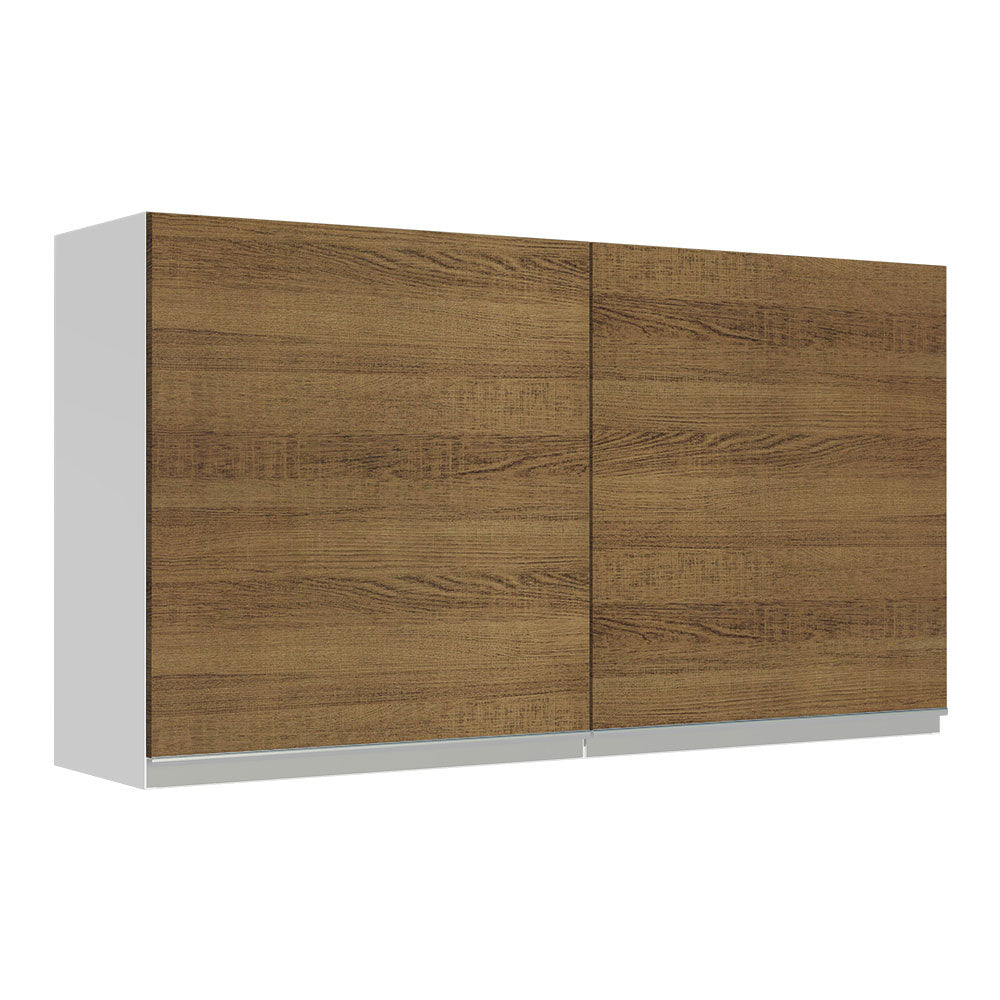 Mueble de Cocina Superior Glamy 1.20 Metros 2 Puertas Blanco/Marrón