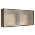 Mueble de Cocina Superior Emilly 2 Puertas Corredizas de Cristal Marrón