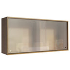 Mueble de Cocina Superior Emilly 2 Puertas Corredizas de Cristal Marrón
