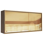Mueble de Cocina Superior Emilly 2 Puertas Corredizas de Cristal Reflex Marrón