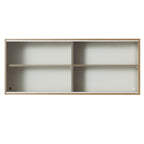 Mueble de Cocina Superior Glamy 1.20 m 2 Puertas Corredizas de Cristal Marrón