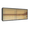 Mueble de Cocina Superior Reims 1.20 m 2 Puertas Corredizas de Cristal Reflex Negro