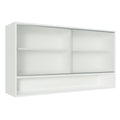 Mueble de Cocina Superior Glamy 1.20 m 2 Puertas Corredizas de Cristal 1 Nicho Blanco