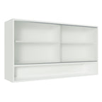 Mueble de Cocina Superior Glamy 1.20 m 2 Puertas Corredizas de Cristal 1 Nicho Blanco