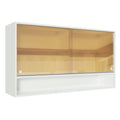 Mueble de Cocina Superior 120 cm 2 Puertas Corredizas de Cristal Reflex Blanco Madesa