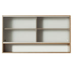 Mueble de Cocina Superior Glamy 1.20 m 2 Puertas Corredizas de Cristal 1 Nicho Marrón