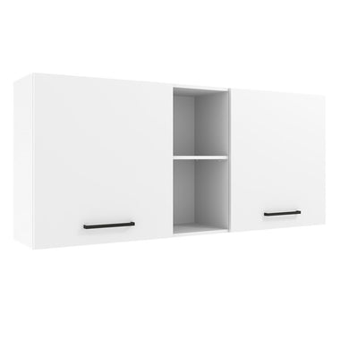 Mueble de Cocina Superior Agata 1.50 m 2 Puertas 2 Nichos Centrales Blanco