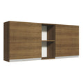 Mueble de Cocina Superior Glamy 1.50 m 2 Puertas 2 Nichos Centrales Marrón