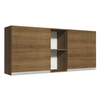 Mueble de Cocina Superior Glamy 1.50 m 2 Puertas 2 Nichos Centrales Marrón