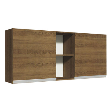 Mueble de Cocina Superior Glamy 1.50 m 2 Puertas 2 Nichos Centrales Marrón