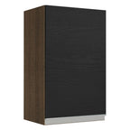 Mueble de Cocina Superior Glamy 40 cm 1 Puerta Marrón/Negro