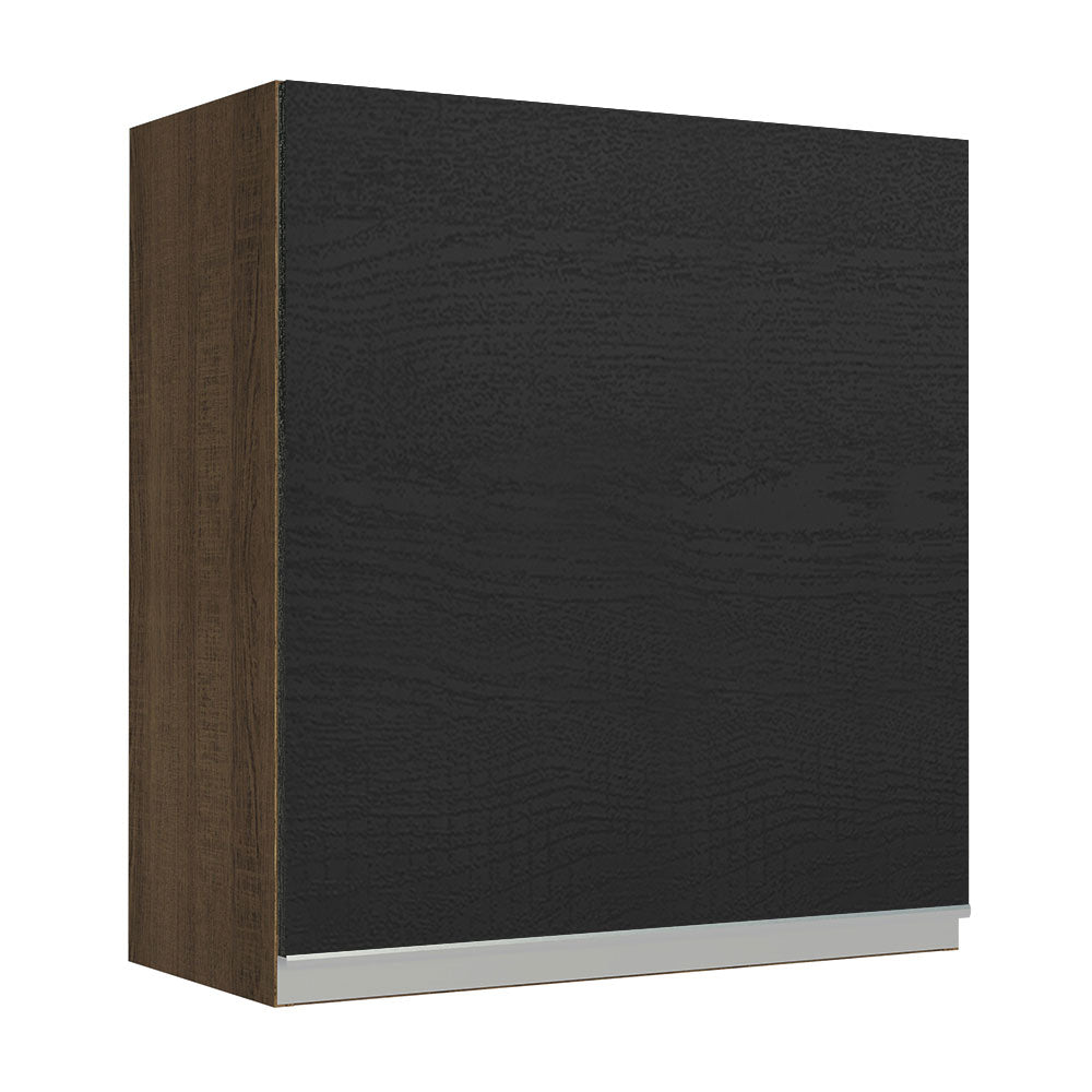 Mueble de Cocina Superior Glamy 60 cm 1 Puerta Marrón/Negro