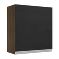 Mueble de Cocina Superior Glamy 60 cm 1 Puerta Marrón/Negro