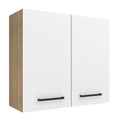 Mueble de Cocina Superior Agata 70 cm 2 Puertas Marrón/Blanco