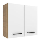 Mueble de Cocina Superior Agata 70 cm 2 Puertas Marrón/Blanco