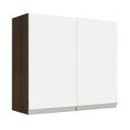 Mueble de Cocina Superior Glamy 70 cm 2 Puertas Marrón/Blanco