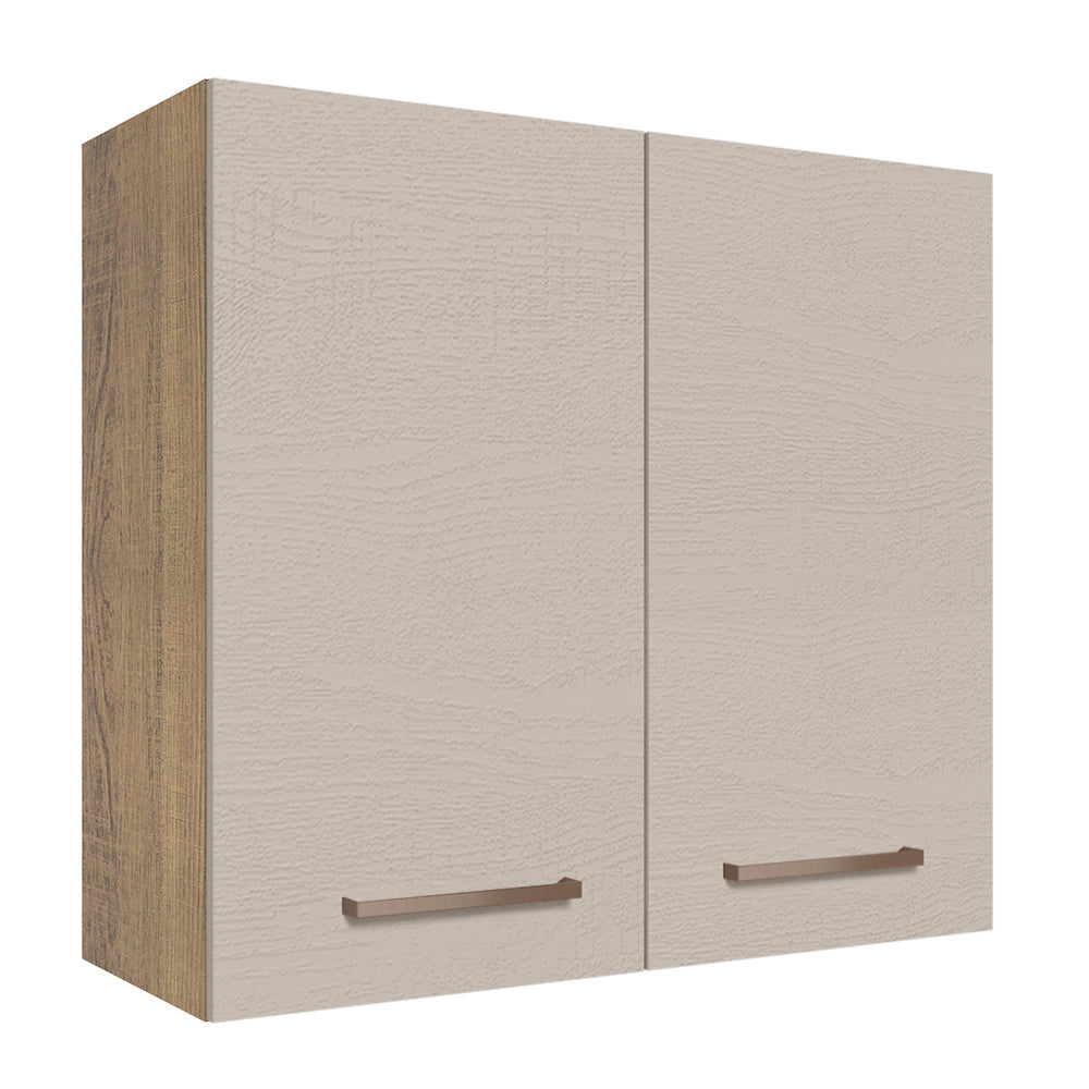 Mueble de Cocina Superior Agata 70 cm 2 Puertas Marrón/Crema
