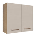 Mueble de Cocina Superior Agata 70 cm 2 Puertas Marrón/Crema