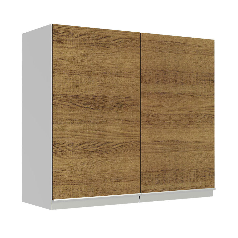 Mueble de Cocina Superior Glamy 70 cm 2 Puertas Blanco/Marrón