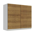 Mueble de Cocina Superior Glamy 70 cm 2 Puertas Blanco/Marrón