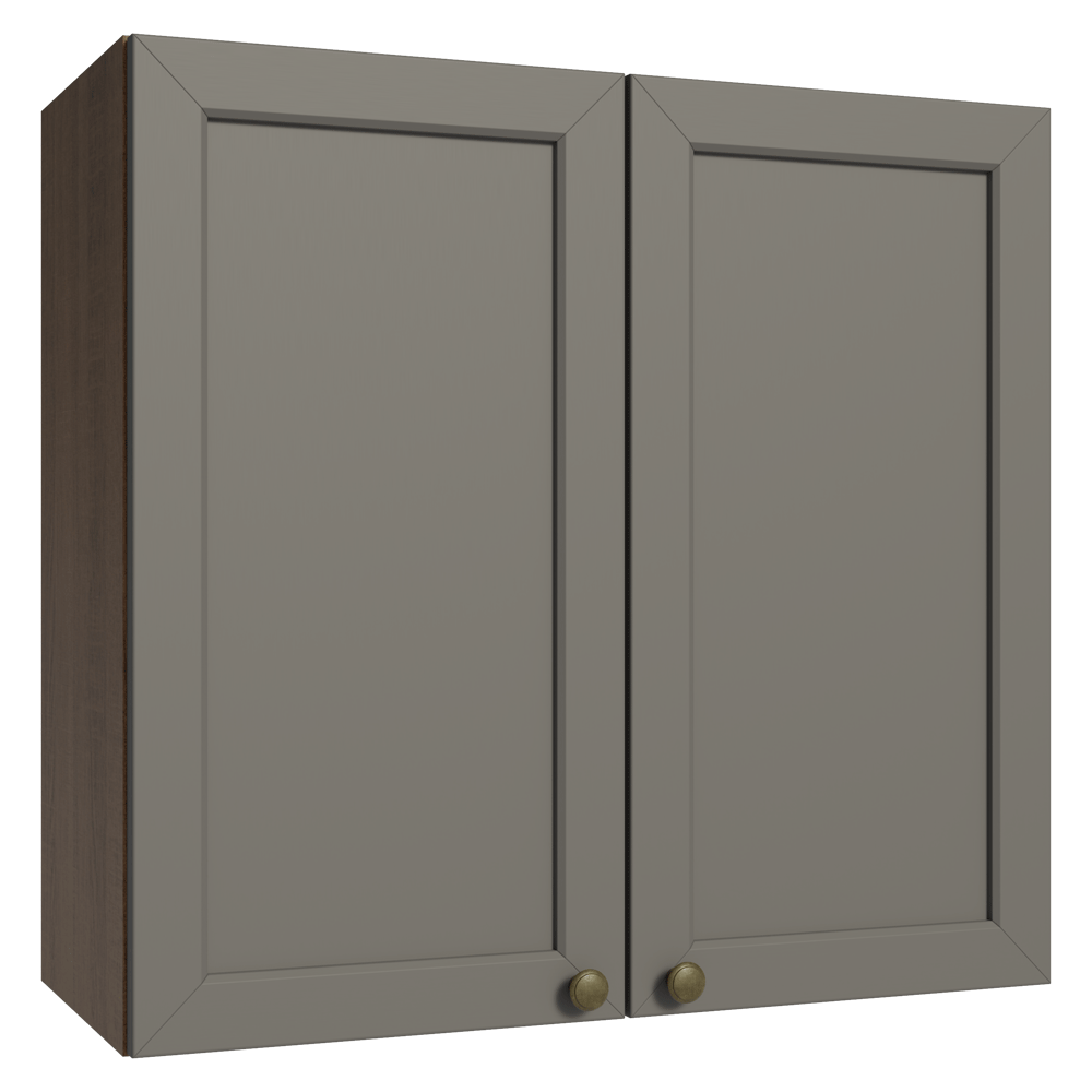 Mueble de Cocina Superior Vik 70 cm 2 Puertas Marrón/Gris