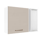 Mueble de Cocina Superior de Esquina Agata 1 Puerta Blanco/Crema