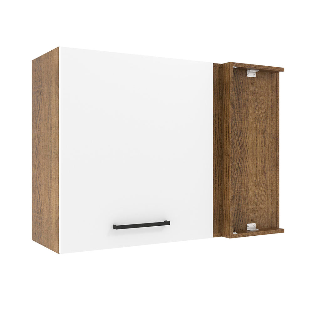Mueble de Cocina Superior de Esquina Agata 1 Puerta Marrón/Blanco