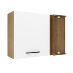 Mueble de Cocina Superior de Esquina Agata 1 Puerta Marrón/Blanco