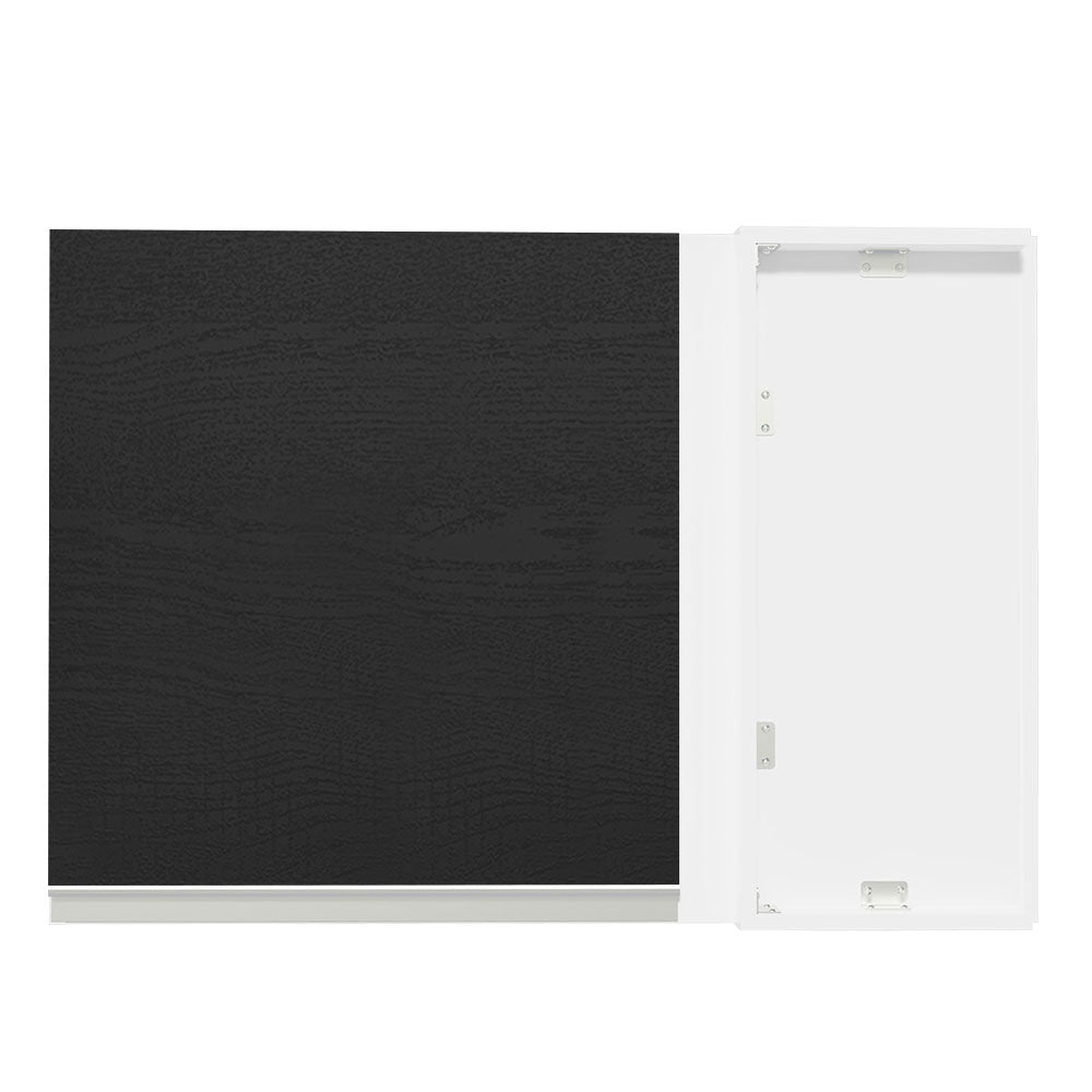 Mueble de Cocina Superior de Esquina Glamy 1 Puerta Blanco/Negro