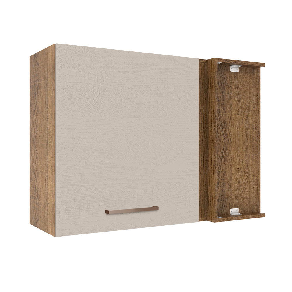 Mueble de Cocina Superior de Esquina Agata 1 Puerta Marrón/Crema