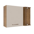 Mueble de Cocina Superior de Esquina Agata 1 Puerta Marrón/Crema