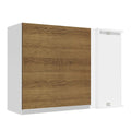 Mueble de Cocina Superior de Esquina Glamy 1 Puerta Blanco/Marrón