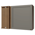 Mueble de Cocina Superior de Esquina Vik 1 Puerta Marrón/Gris